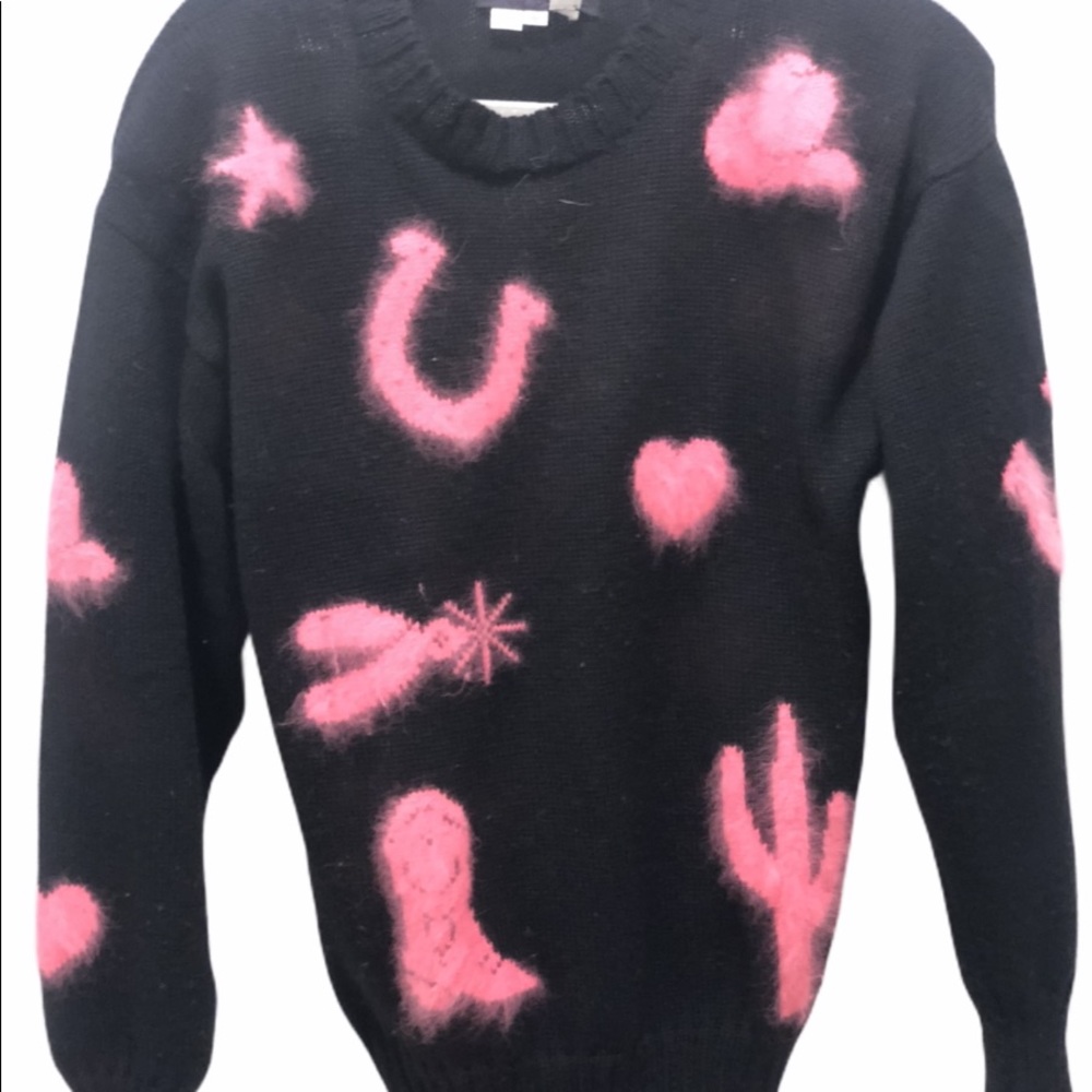 Vintage Jane smith 100% wool sweater cowgirl med